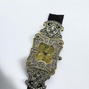 Heidi Daus Gold and Rhinestone Quartz Watch